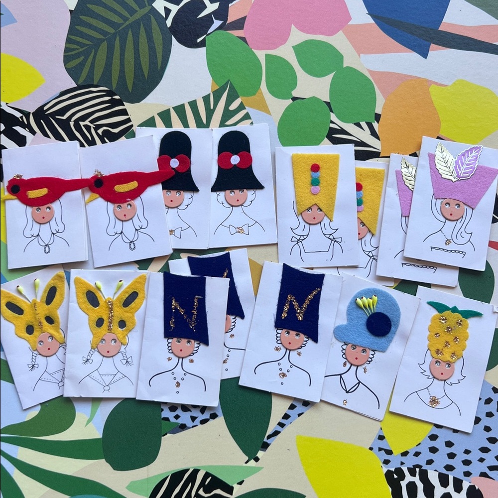 15 Vintage Button Hole Gift Tags-Made in Japan